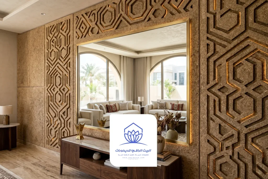 تركيب واجهات حفر خشب مع مرايا