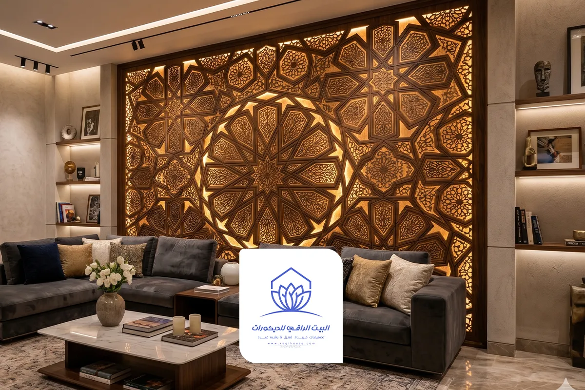أفضل ديكور خشب مفرغ في ابها وتصاميم جدار خشب حفر ليزر في خميس مشيط | البيت الراقي للديكورات